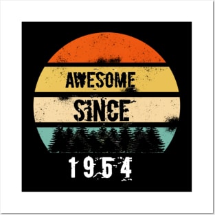 Awesome Since 1954 66th 65th birthday gift shirt Posters and Art